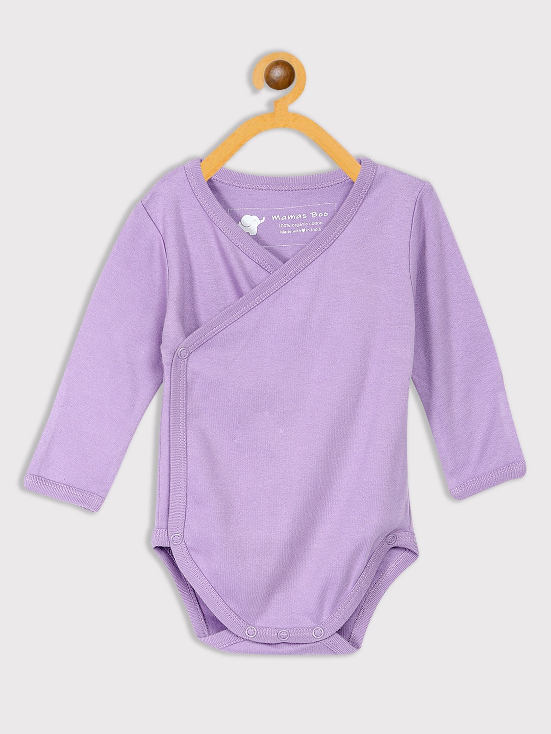 

Mamas Boo Infants Purple Solid Organic Cotton Sustainable Bodysuit