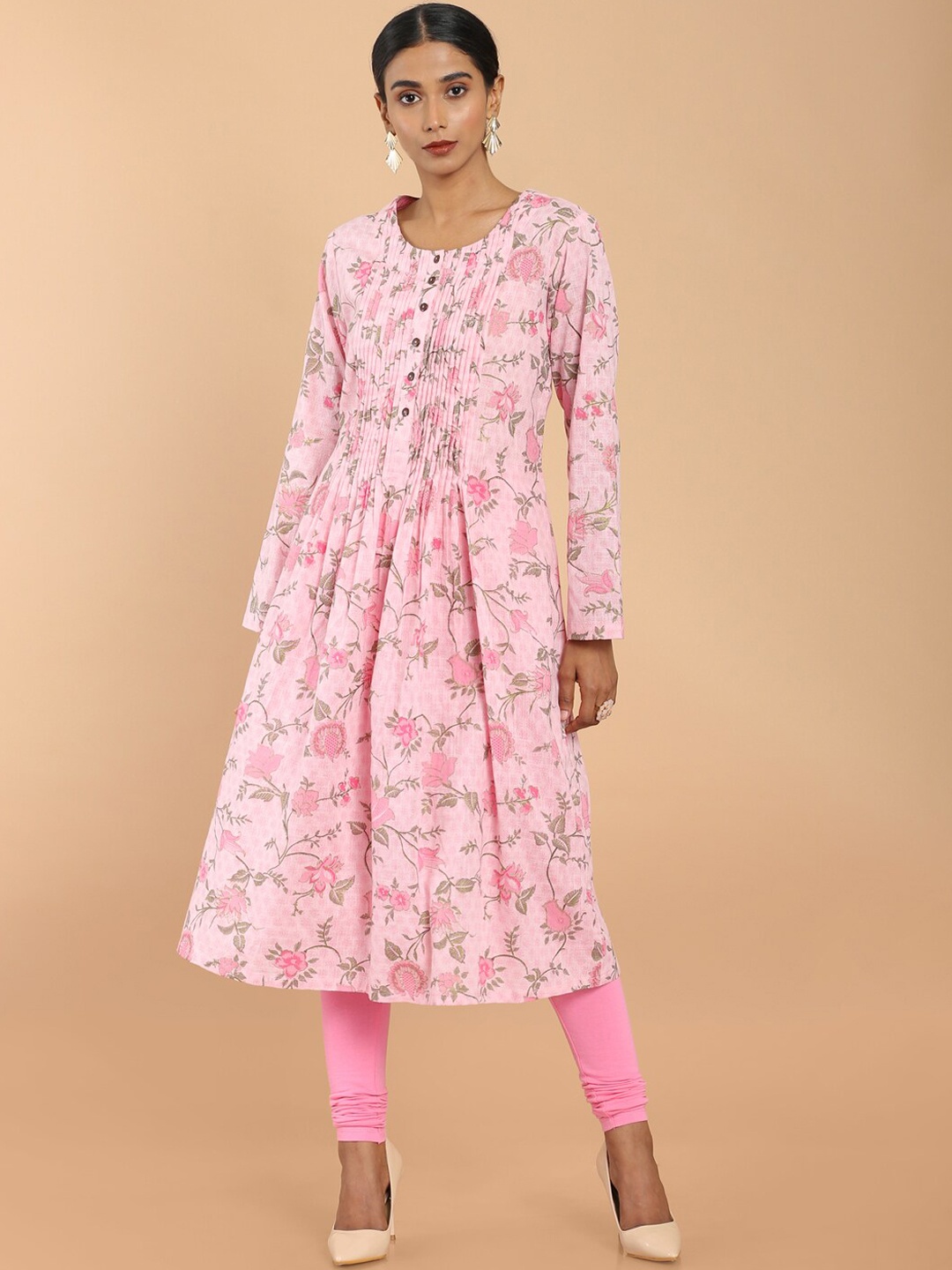 

Soch Women Pink Floral Printed Kurta