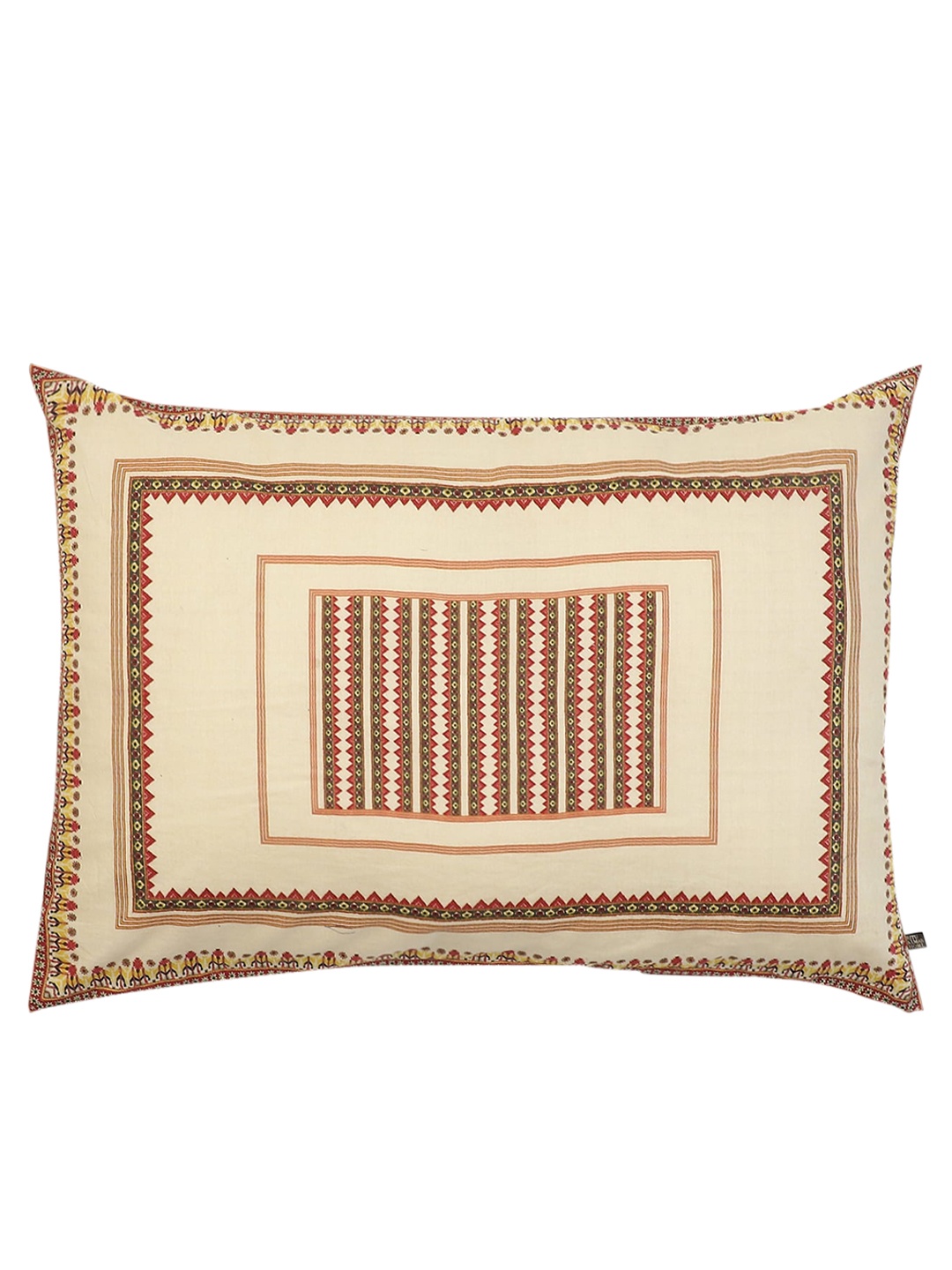 

Ritu Kumar Beige & Maroon Printed Pillow Sham With Filler