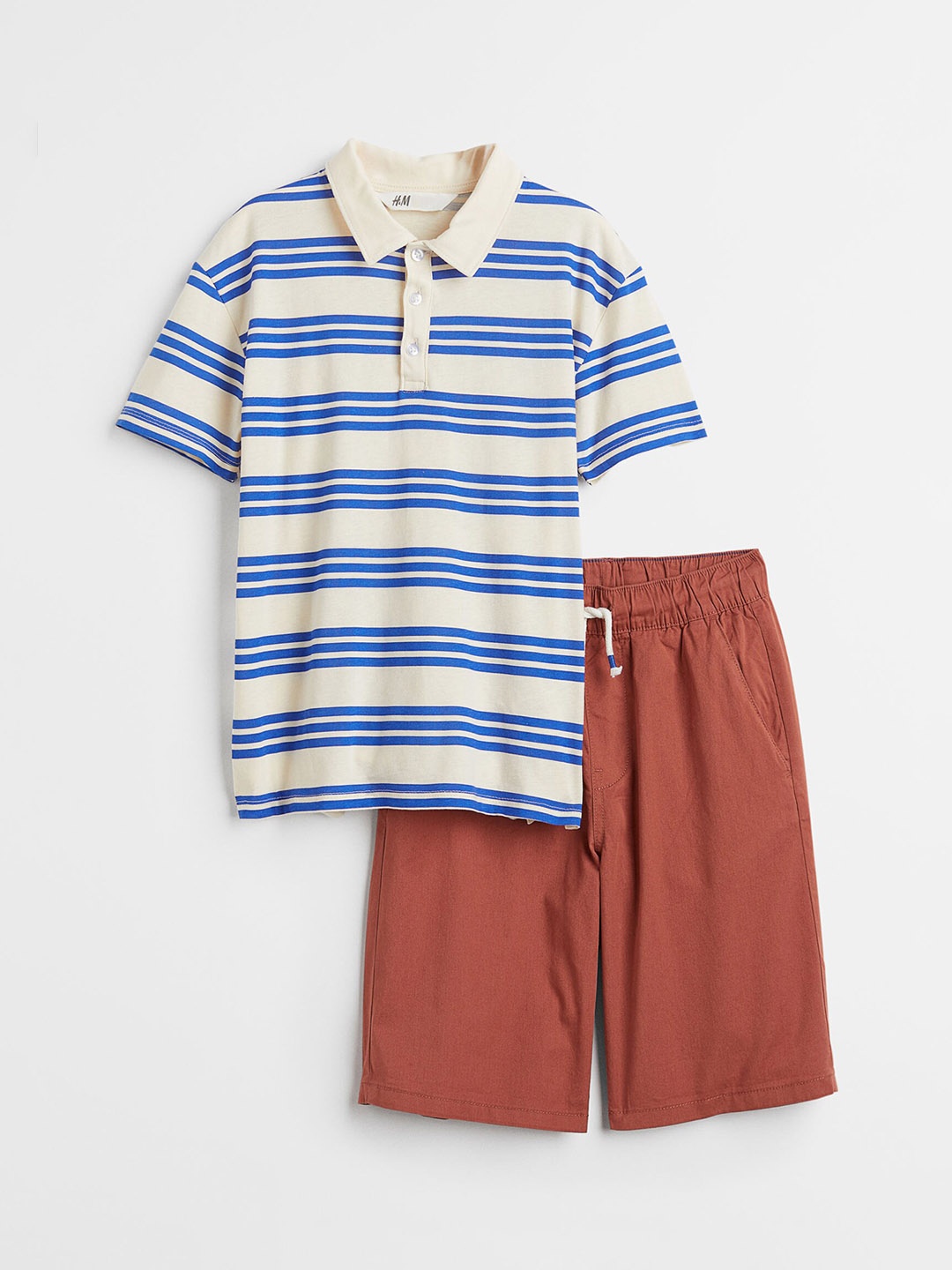 

H&M Boys Blue & Brown 2-Piece Cotton Set