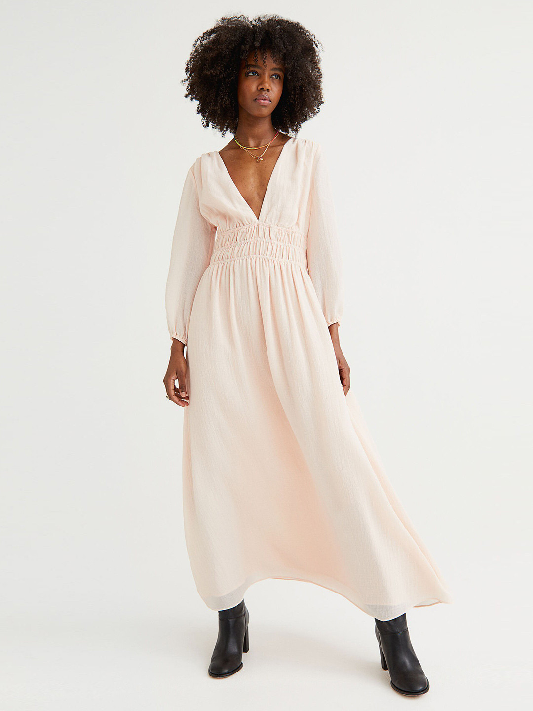 

H&M Pink V-Neck Dress