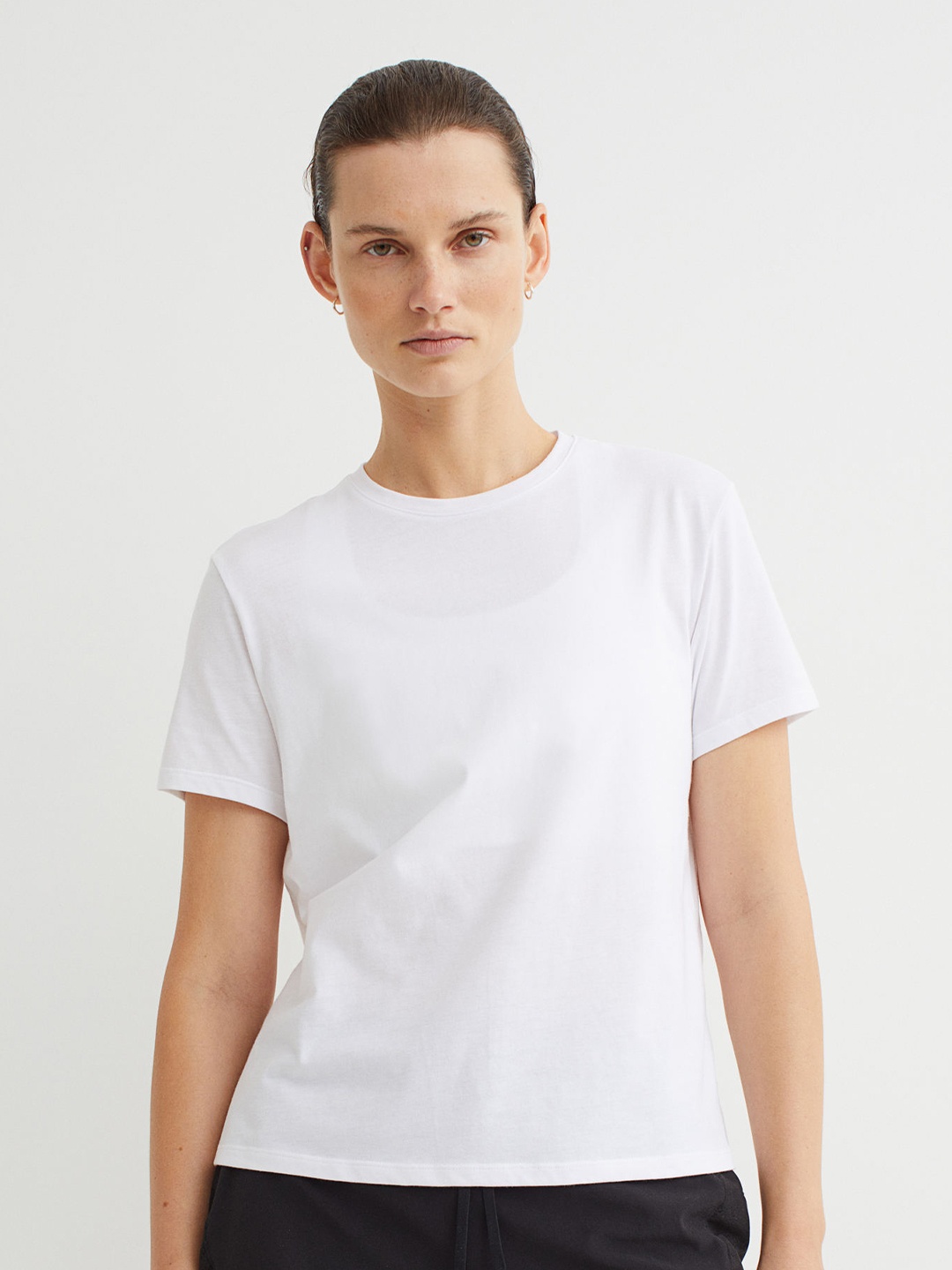 

H&M Women White Rapid-Dry Boxy Sports Top