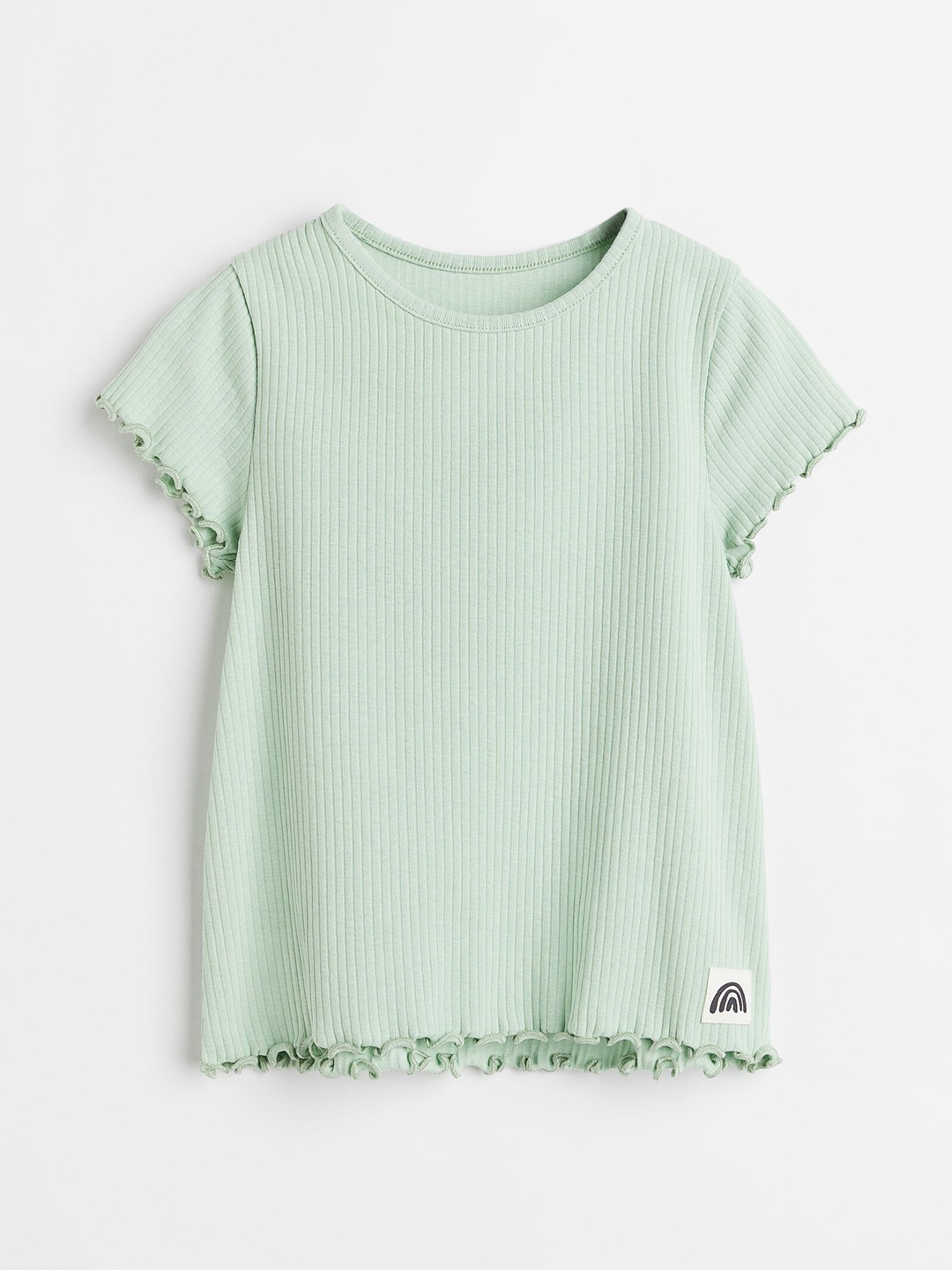 

H&M Girls Green Ribbed Top
