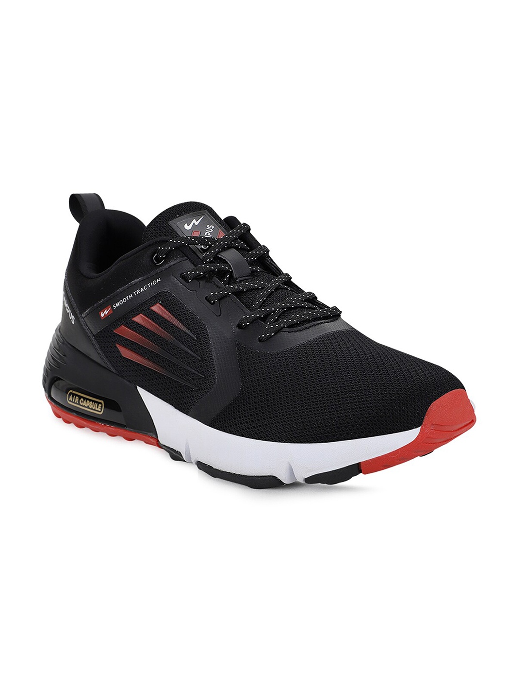 

Campus Men Black Mesh Running Shoes