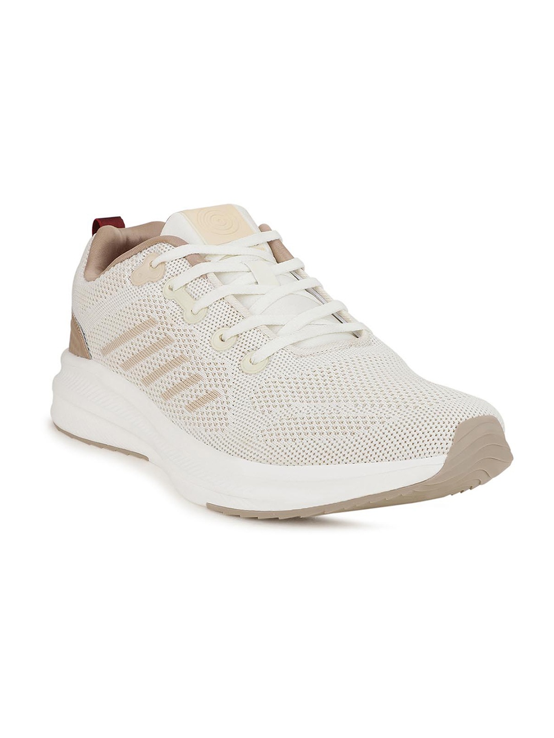 

Campus Men Cream-Coloured Mesh Running Shoes