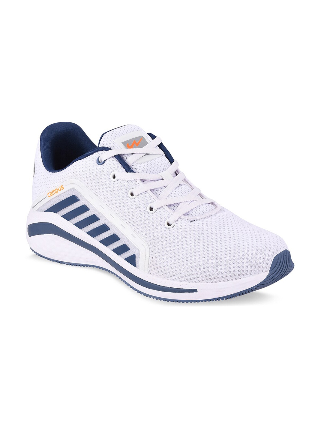 

Campus Men White & Blue Mesh Running Shoes