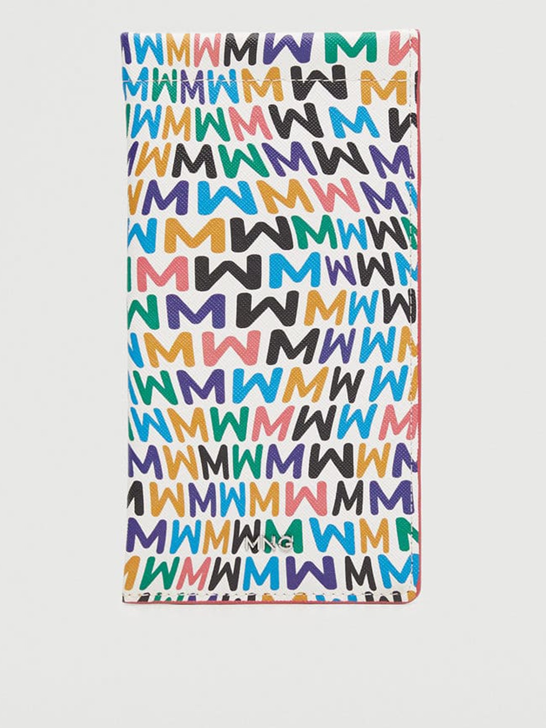 

MANGO Women White & Blue Brand Logo Print Glasses Case