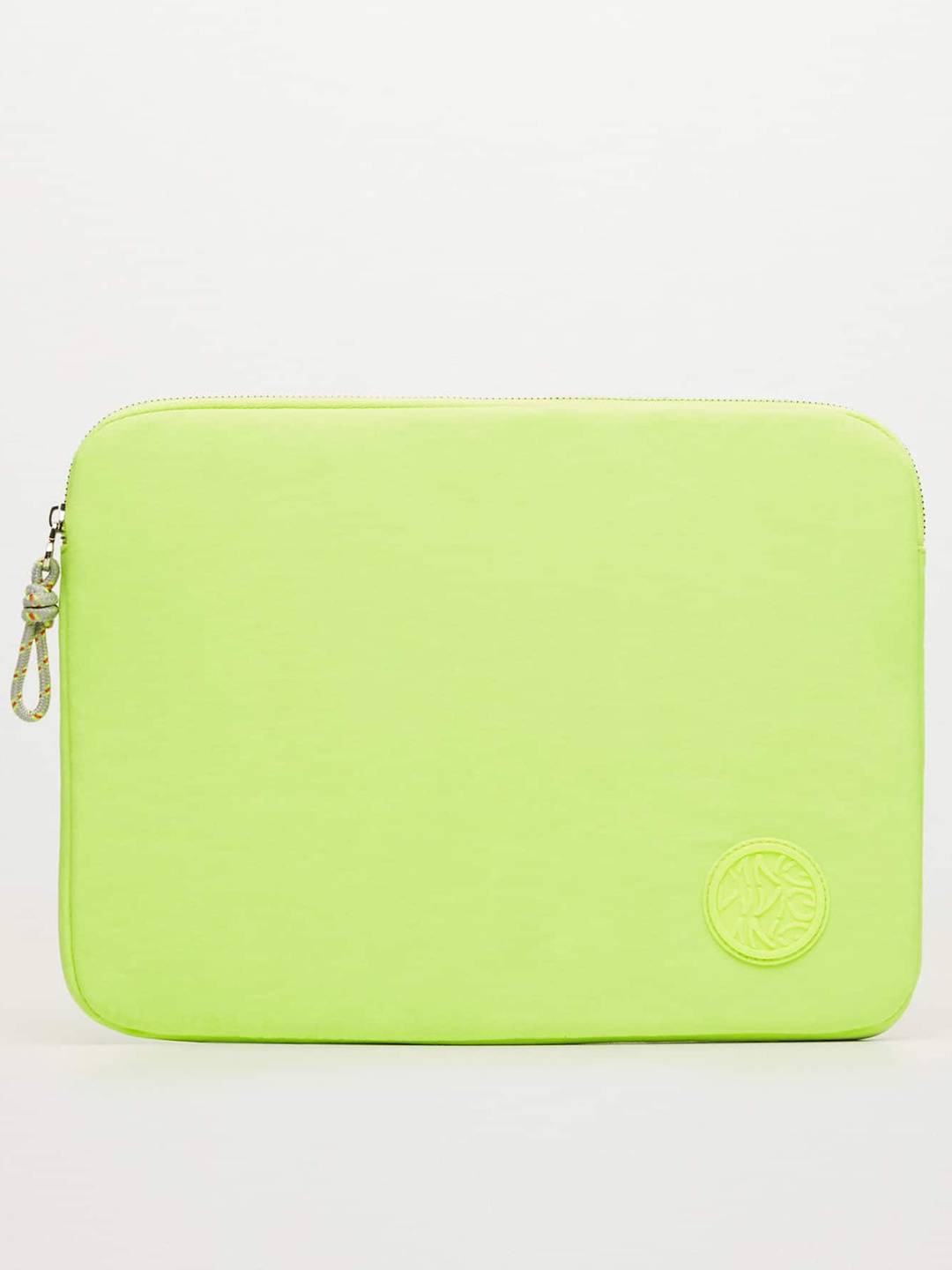 

MANGO Women Neon Green Solid Laptop Sleeve, Fluorescent green