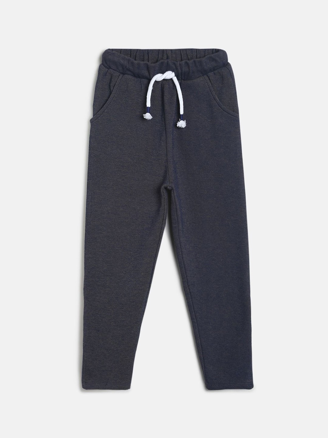 

MINI KLUB Boys Blue Solid Pure Cotton Track Pants