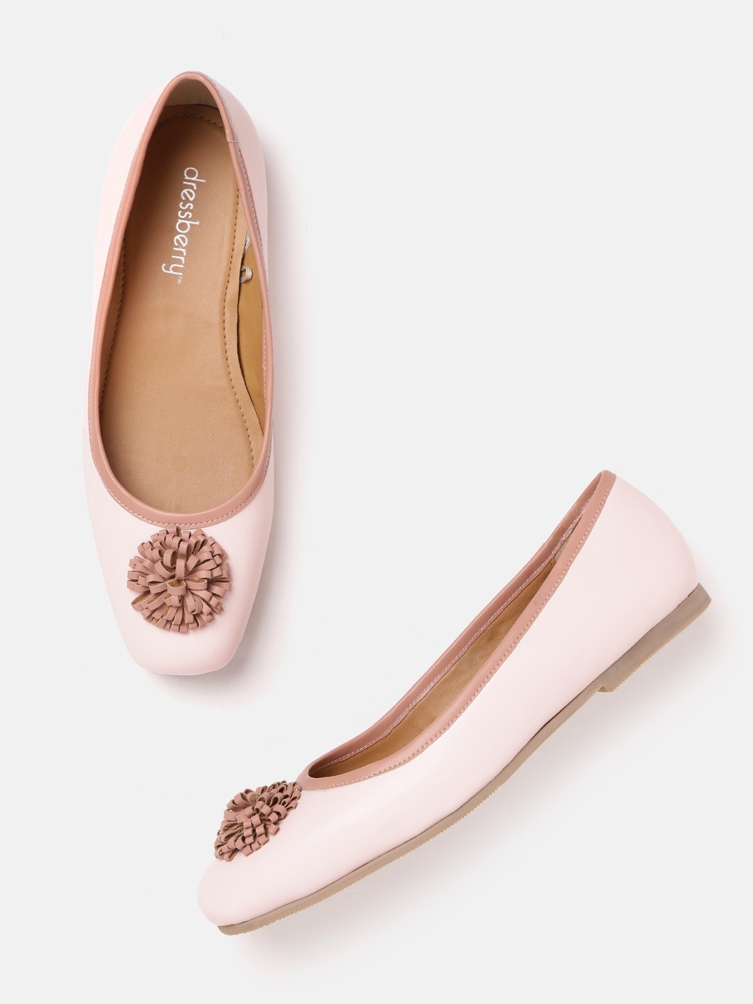 

DressBerry Women Pink Solid Ballerinas