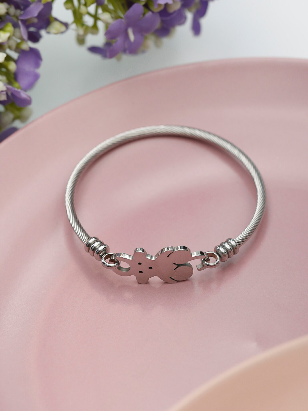 

Priyaasi Women Silver-Plated Brass Bangle-Style Bracelet