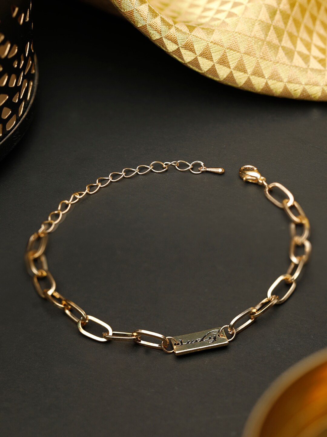 

Priyaasi Women Rose Gold Plated Link Bracelet