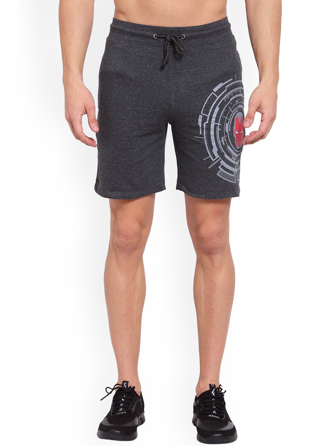 

SPORTO Men Grey Printed Sports Shorts