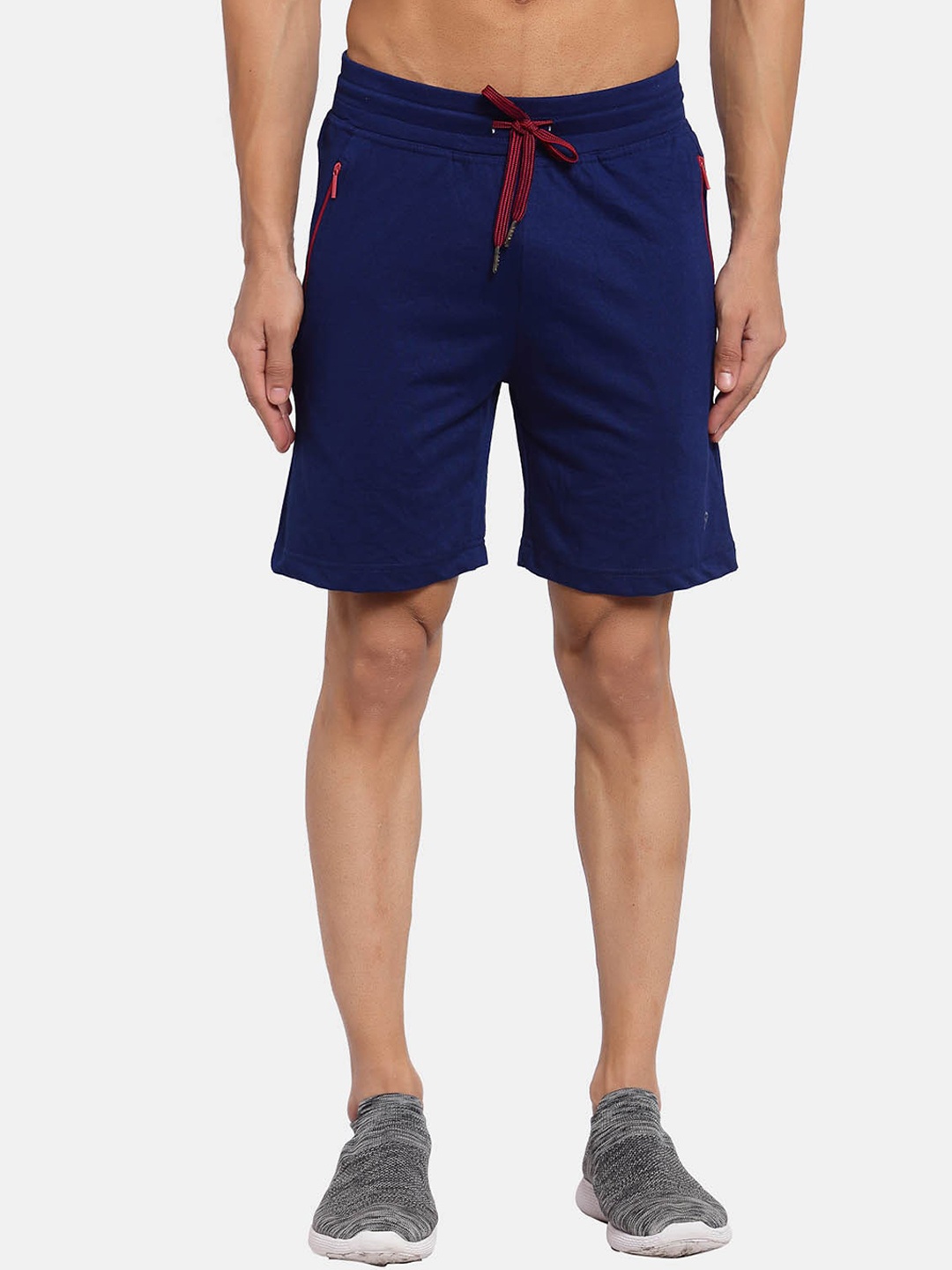

SPORTO Men Blue Cotton Training or Gym Sports Shorts