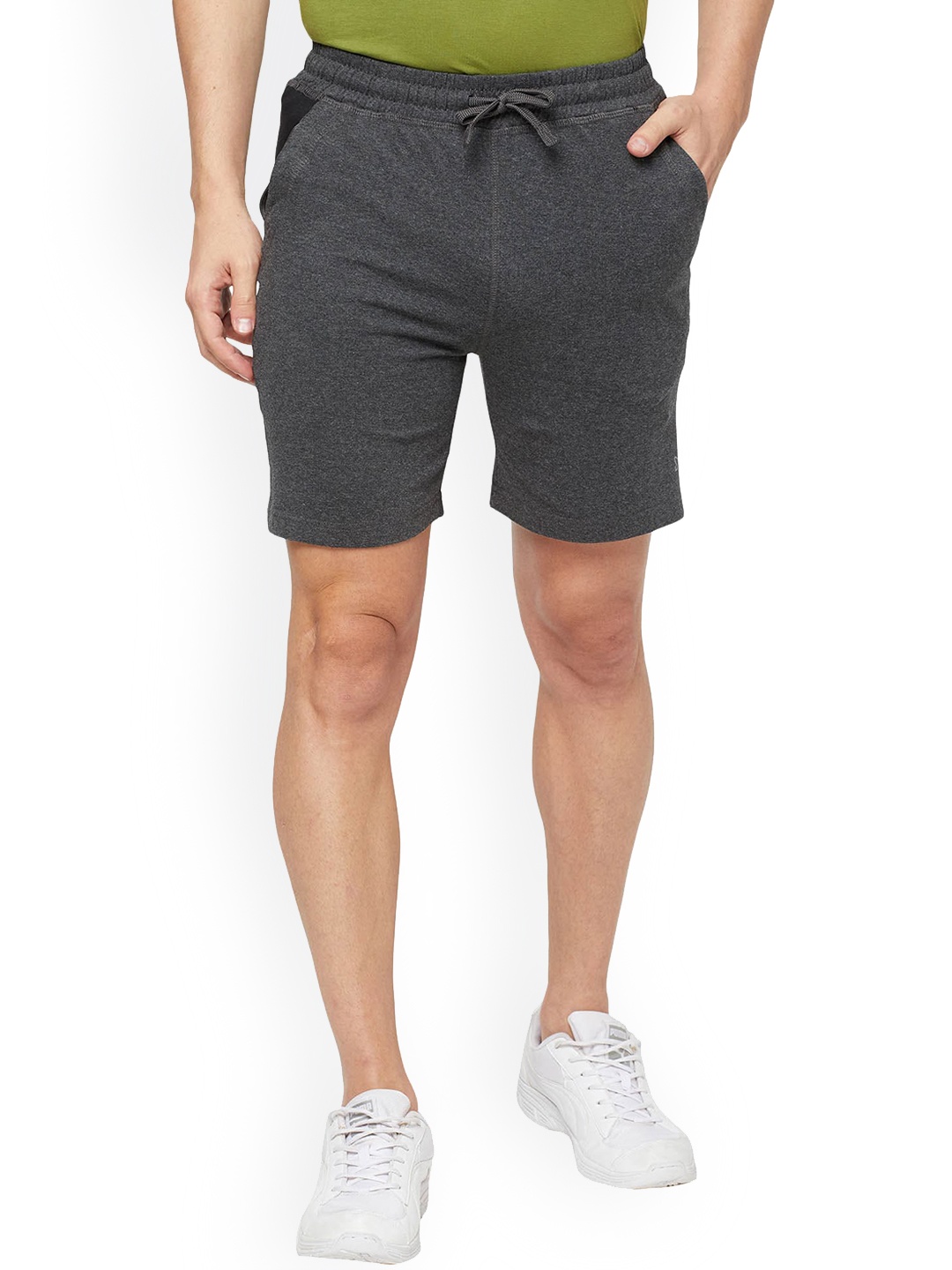 

SPORTO Men Grey Melange Sports Shorts