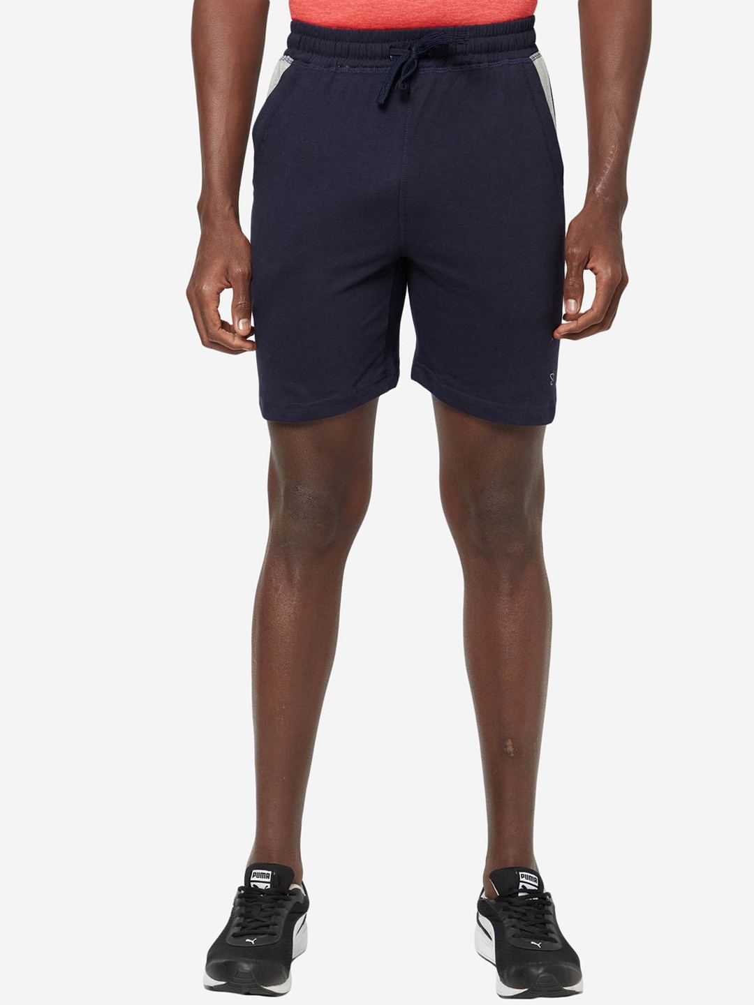 

SPORTO Men Navy Solid Blue Shorts, Navy blue
