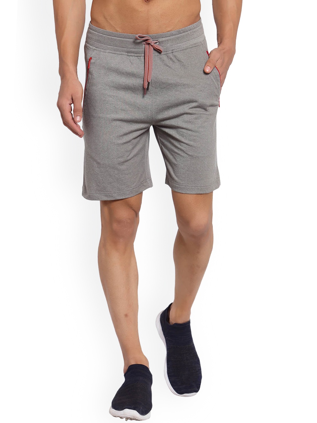 

SPORTO Men Grey Solid Sports Shorts