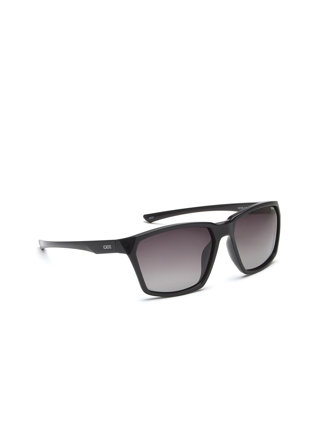 

IDEE Men Grey Lens & Black Square Sunglasses with Polarised Lens