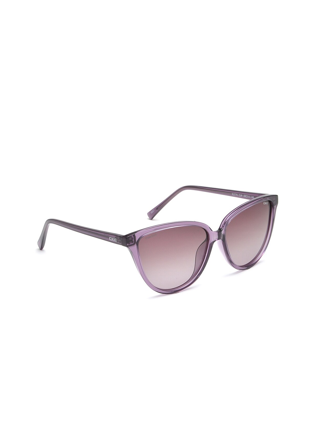 

IDEE Women Grey Lens & Purple Cateye Sunglasses with Polarised Lens