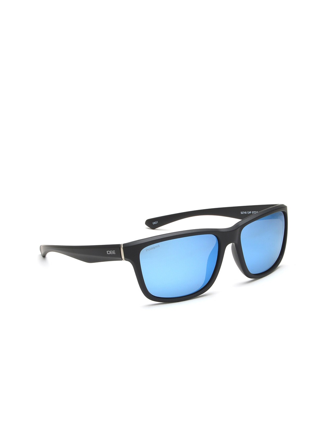 

IDEE Men Blue Lens & Black Wayfarer Sunglasses with Polarised Lens