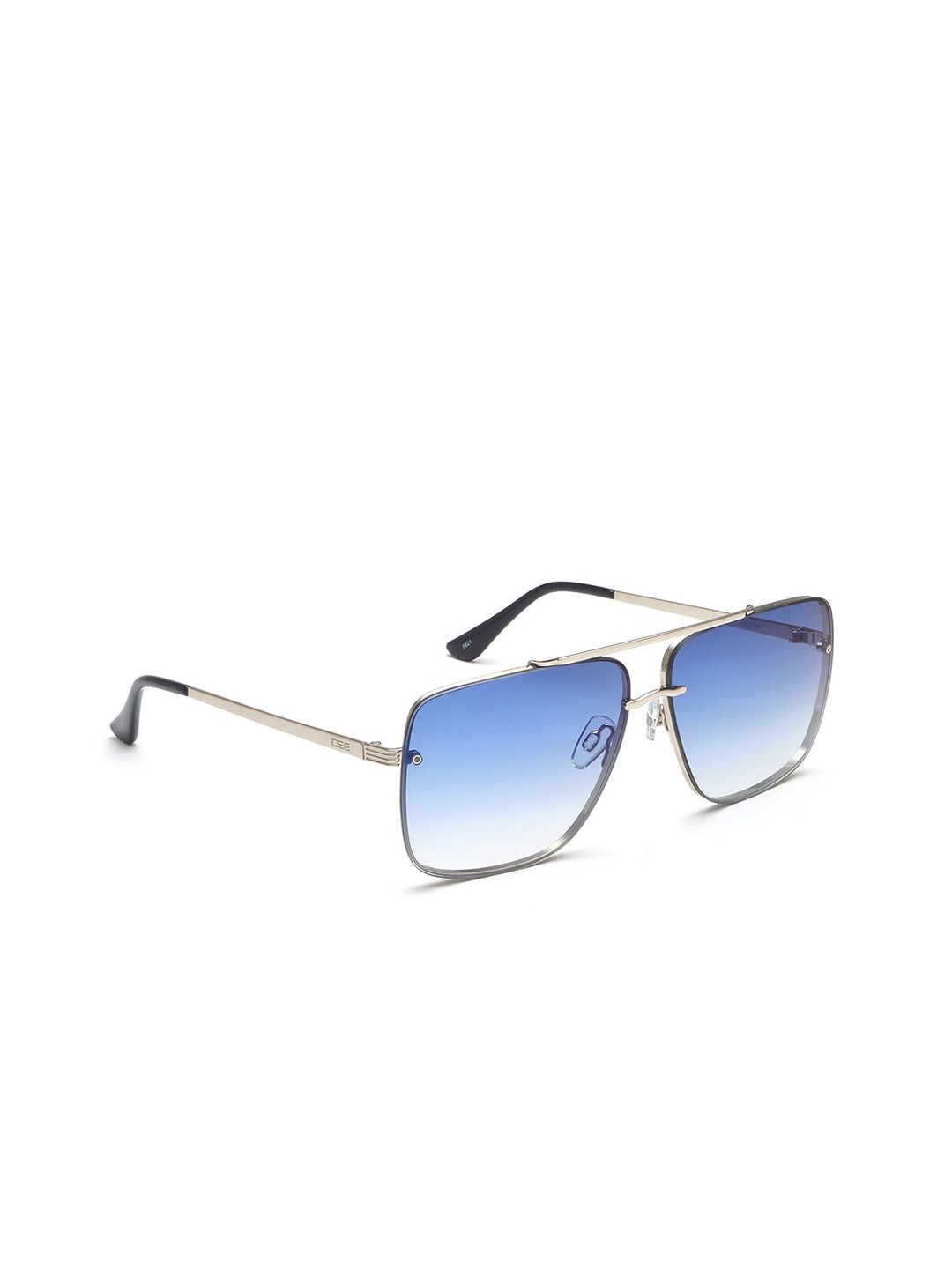 

IDEE Men Blue Lens & Silver-Toned Square Sunglasses with UV Protected Lens IDS2764C3SG