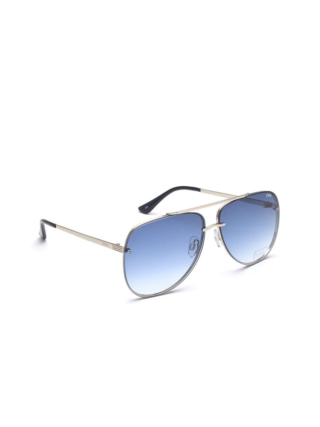 

IDEE Men Blue Lens & Silver-Toned Aviator Sunglasses with UV Protected Lens IDS2765C3SG