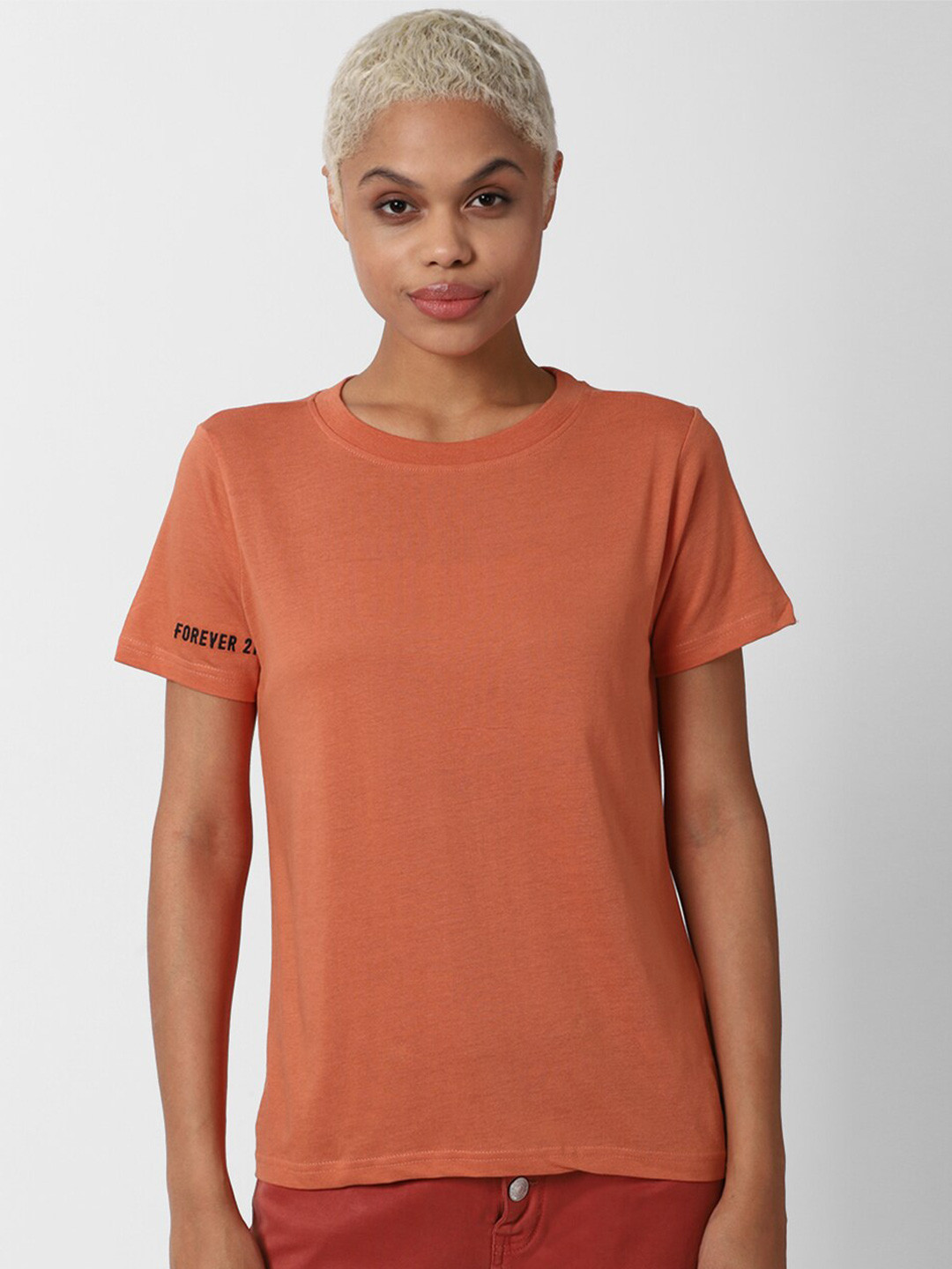 

FOREVER 21 Orange Regular Top