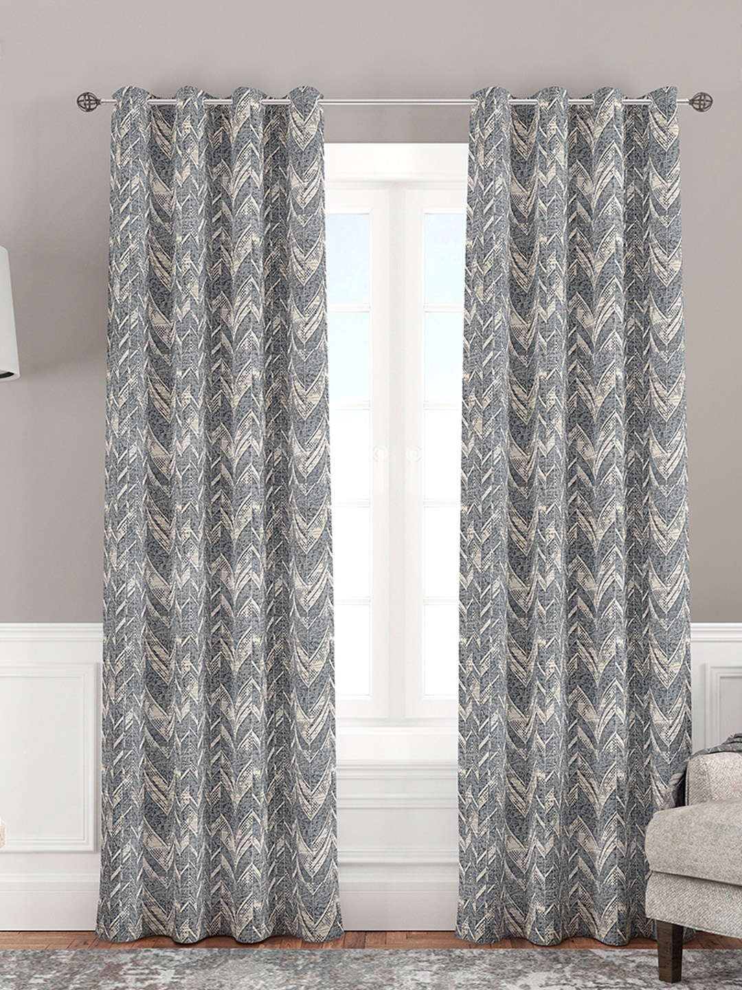 

Athome by Nilkamal Grey Long Door Curtain