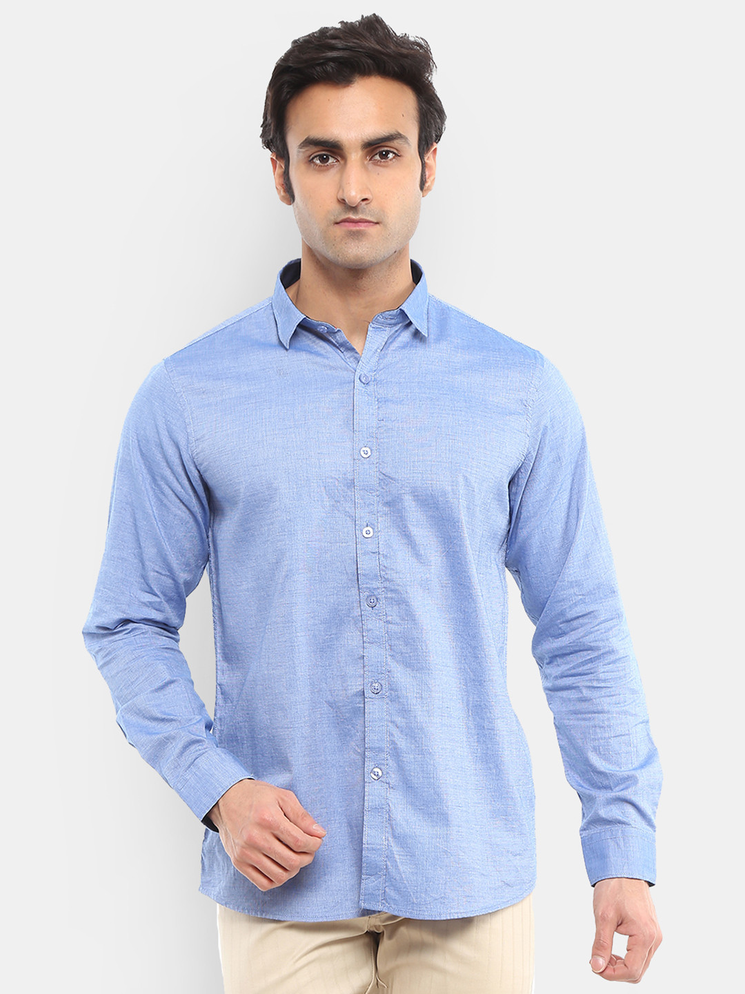 

V-Mart Men Blue Standard Casual Shirt