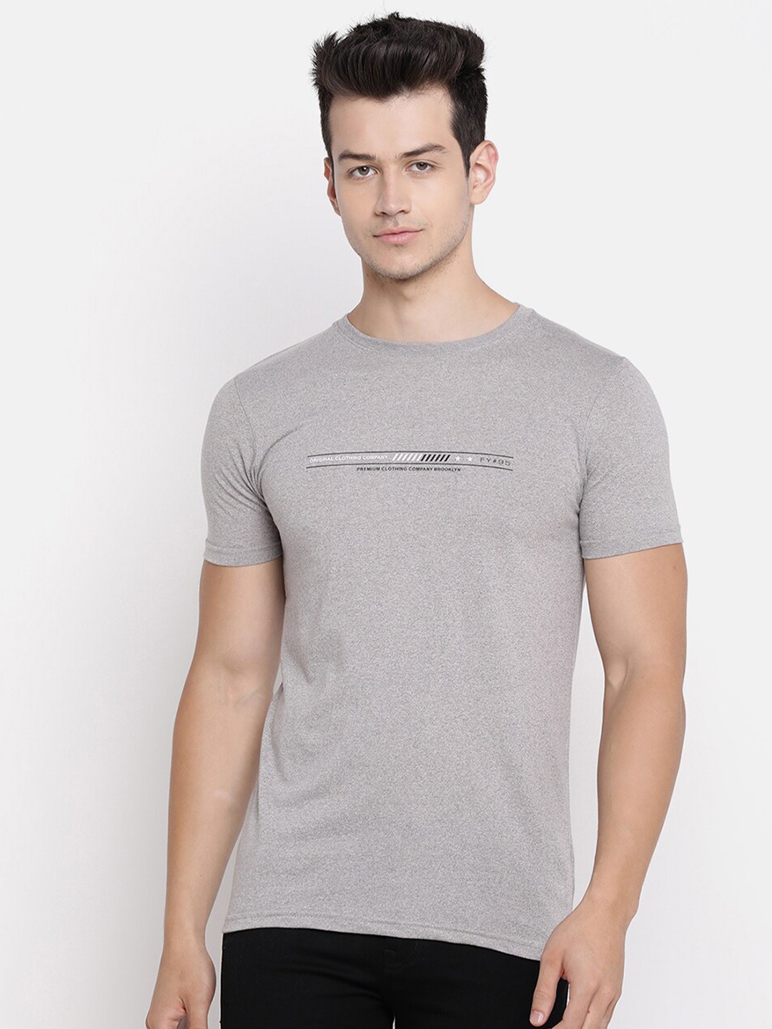 

V2 Value & Variety Men Grey Typography Printed T-shirt
