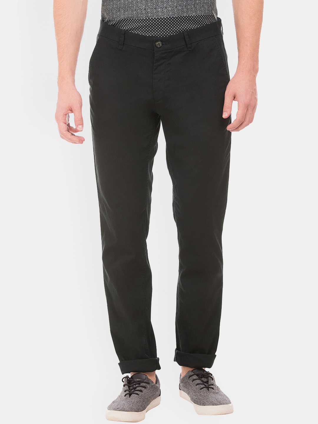 

AD By Arvind Men Black Slim Fit Cotton Chinos Trouser
