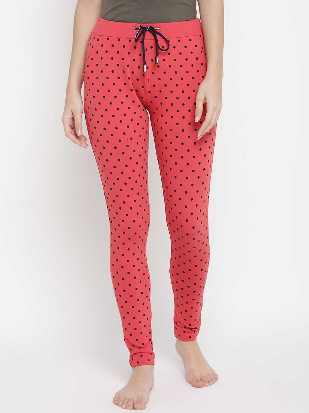 

V2 Value & Variety Women Orange & Black Printed Cotton Lounge Pant