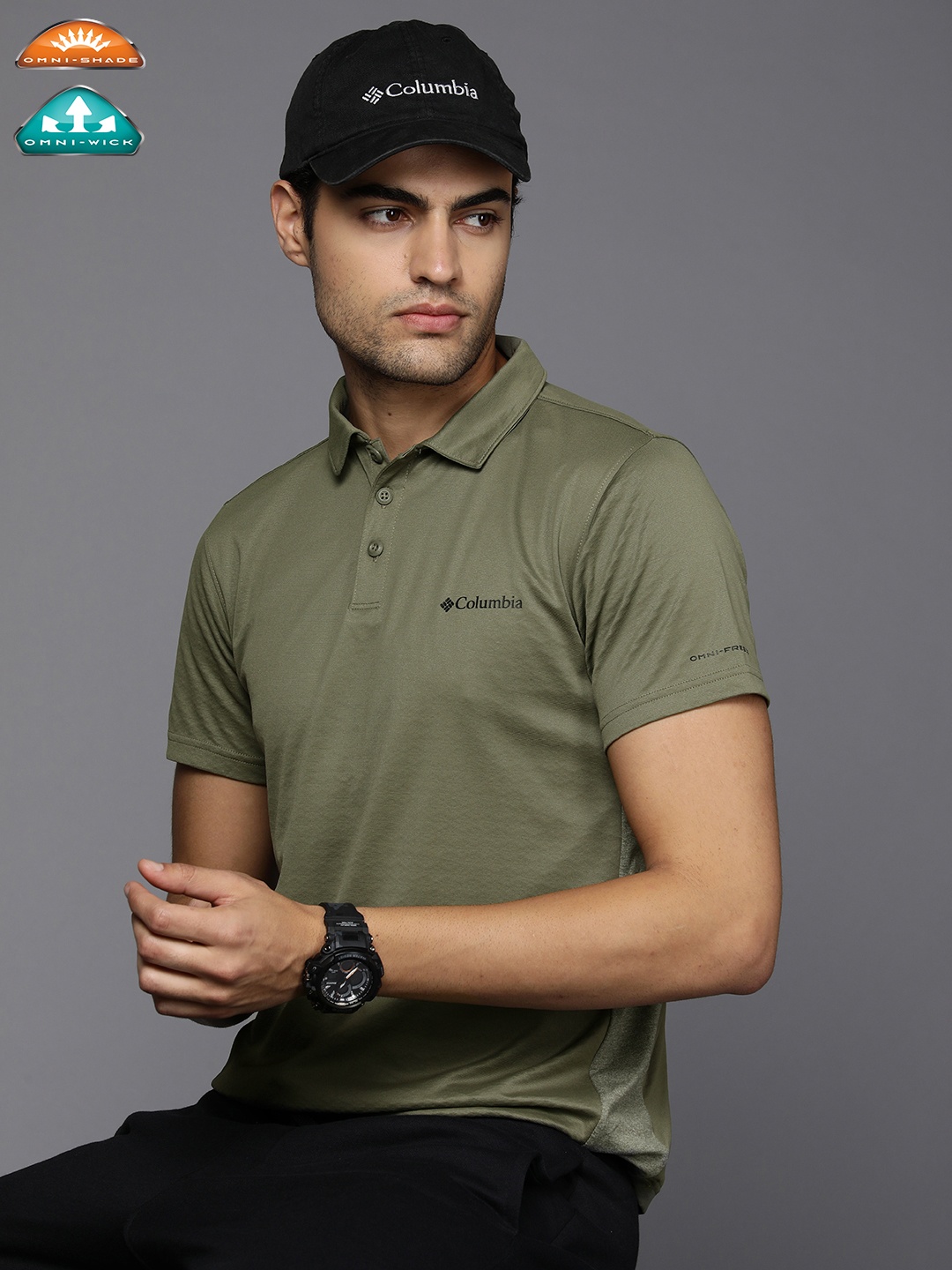 

Columbia Regular Fit Polo Collar T-shirt, Green