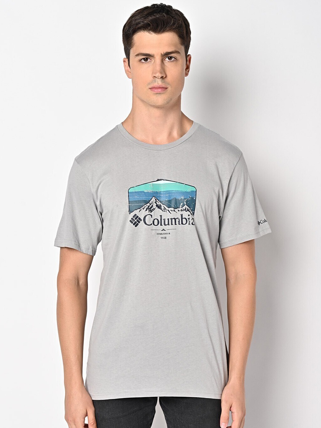 

Columbia Men Grey Printed Outdoor T-shirt
