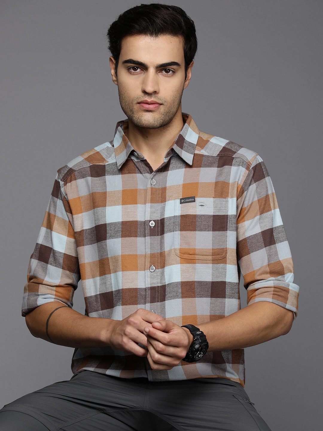 

Columbia Cornell Woods Flannel Buffalo Checks Opaque Casual Shirt, Multi