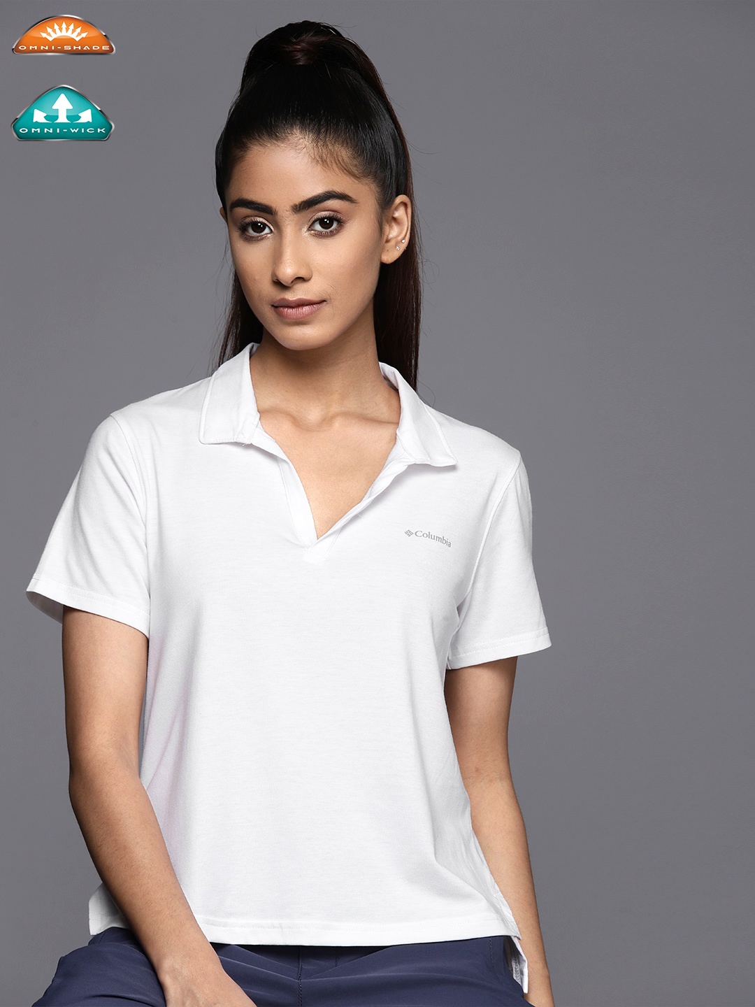 

Columbia Regular Fit Polo Collar T-shirt, White