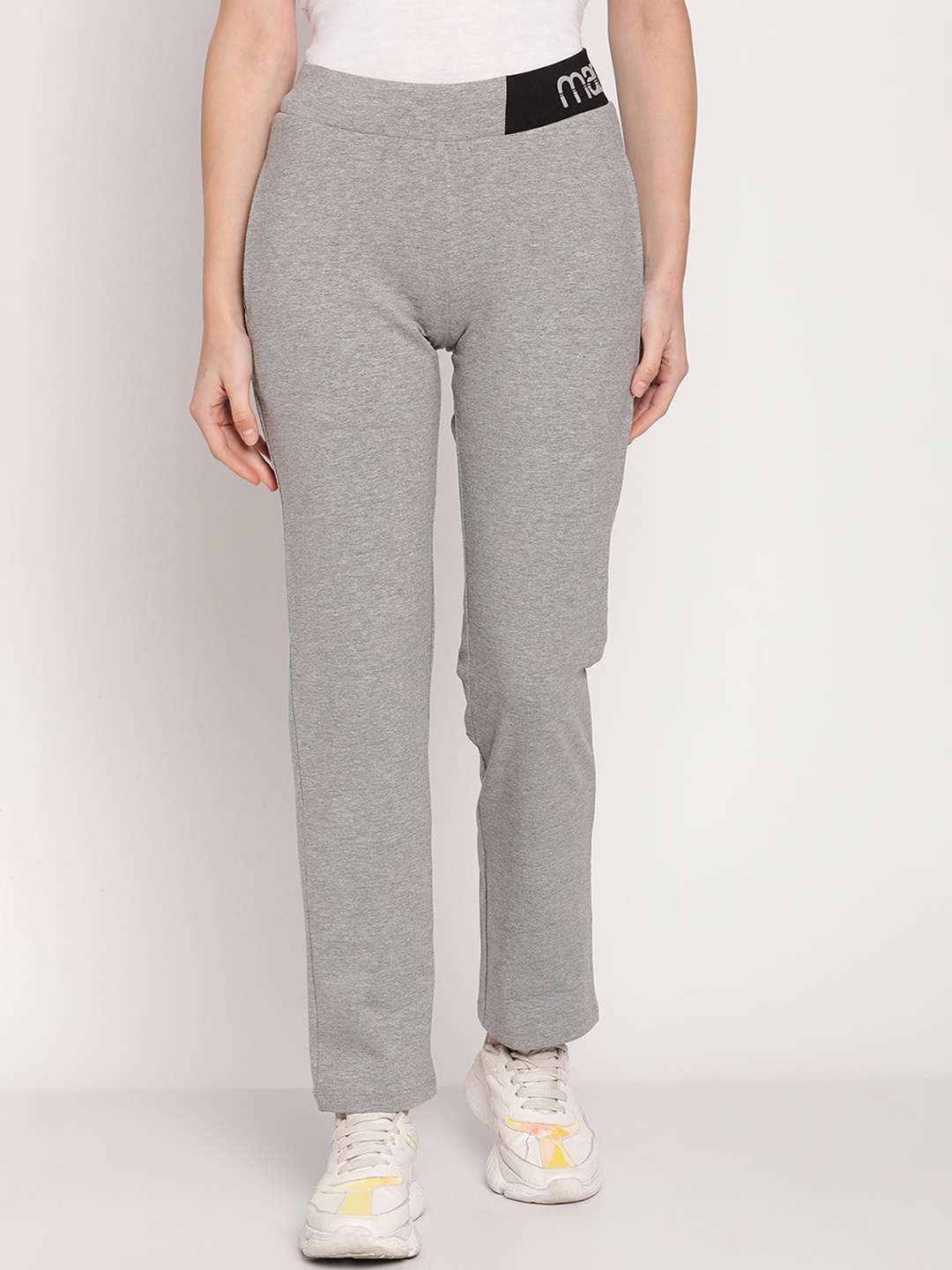 

Madame Women Grey Solid Track Pants