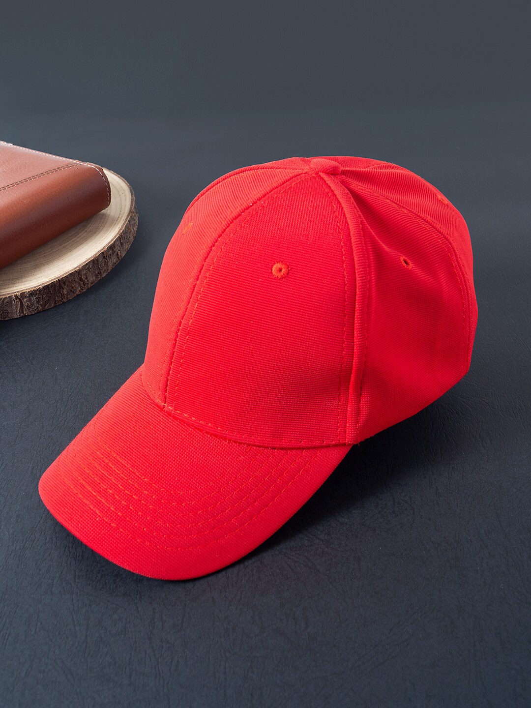 

Golden Peacock Men Red Adjustable Baseball Cap