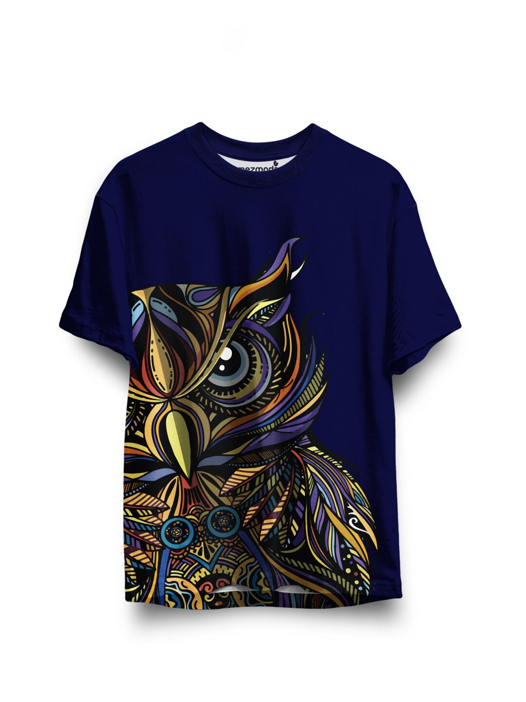 

mezmoda Boys Navy Blue Abstract Printed T-shirt