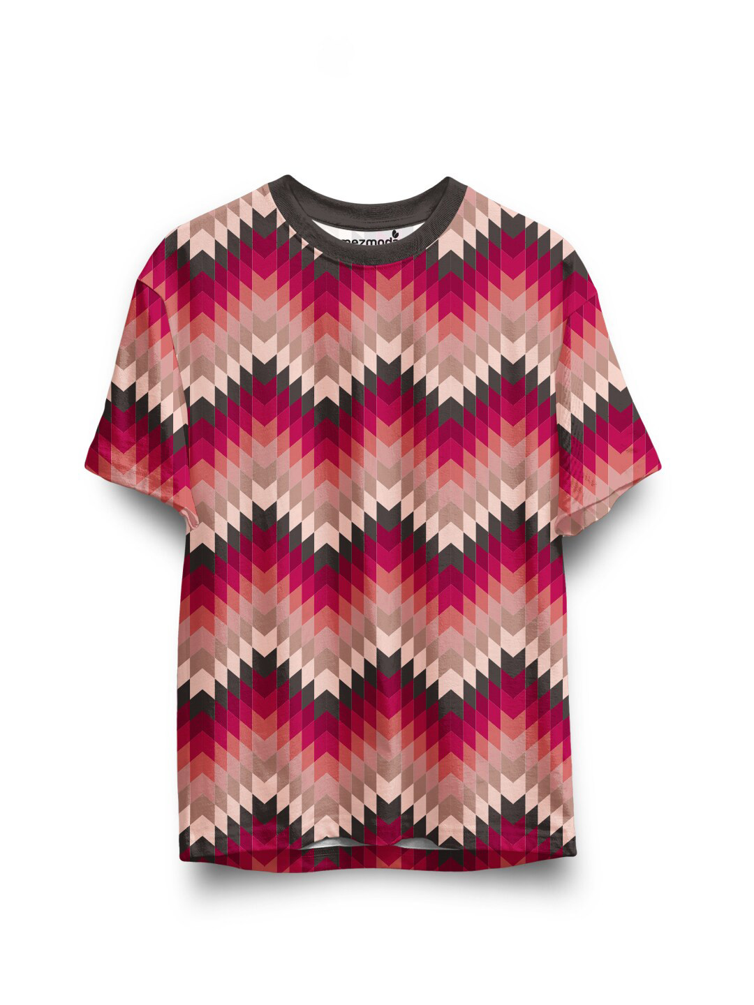 

mezmoda Boys Pink & Beige Printed T-shirt