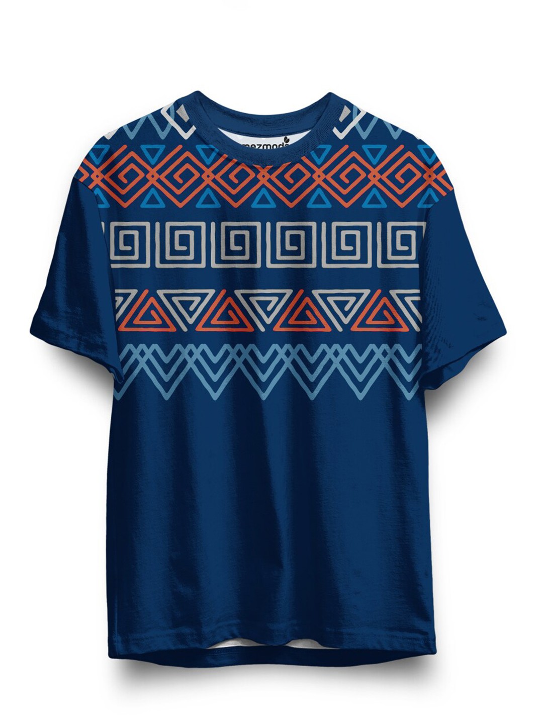 

mezmoda Boys Multicoloured Printed Raw Edge T-shirt, Multi