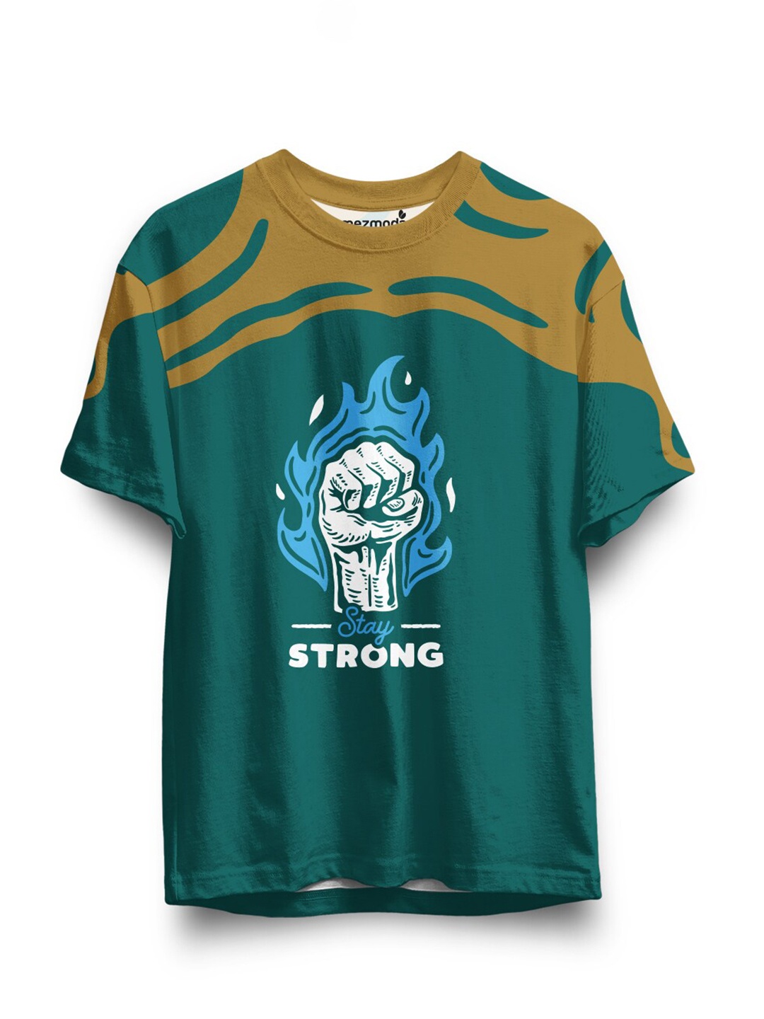 

mezmoda Boys Green & Yellow Graphic Printed T-shirt