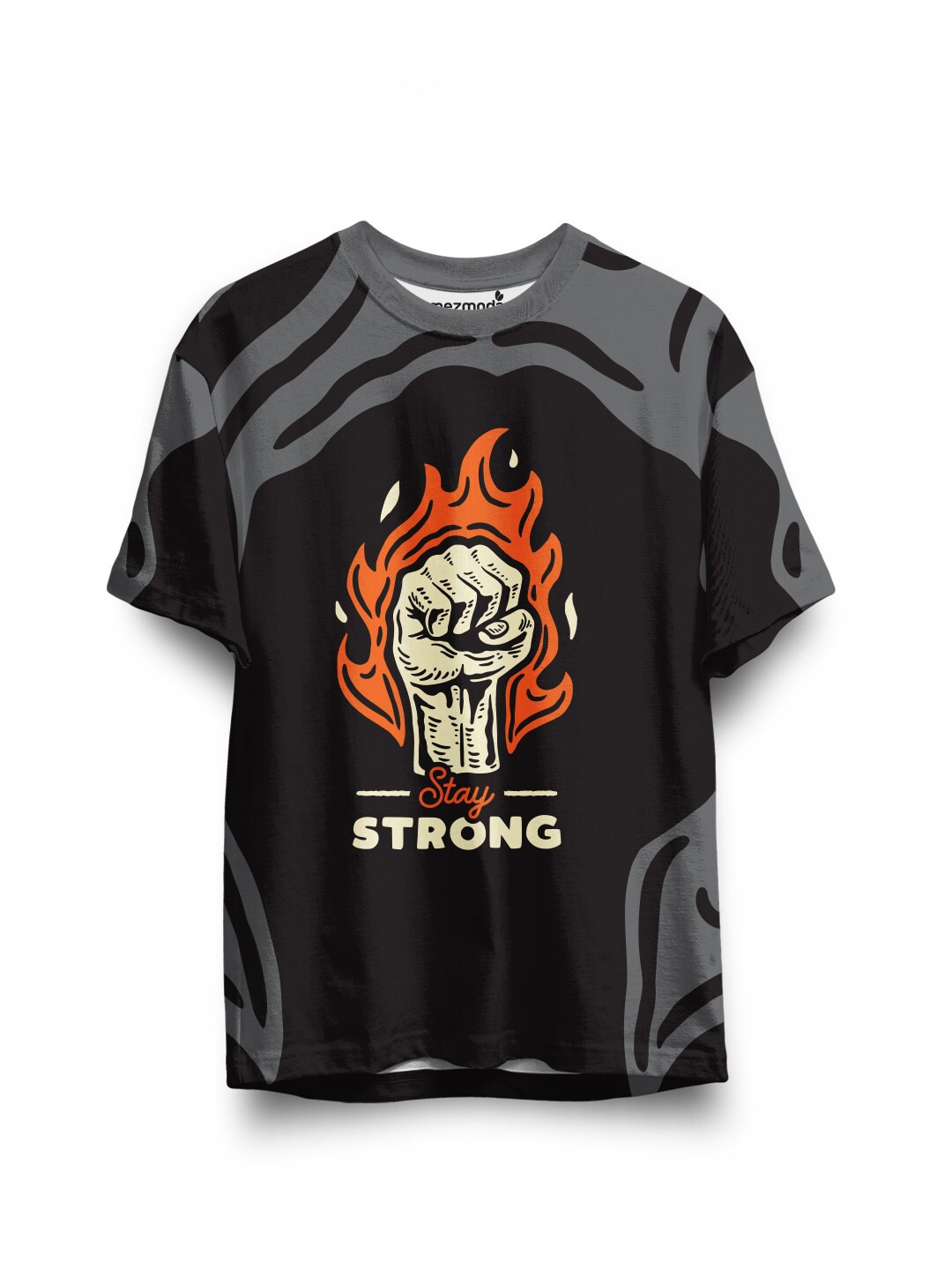 

Mezmoda Boys Black Graphic Printed T-Shirt with Dryfit Technology
