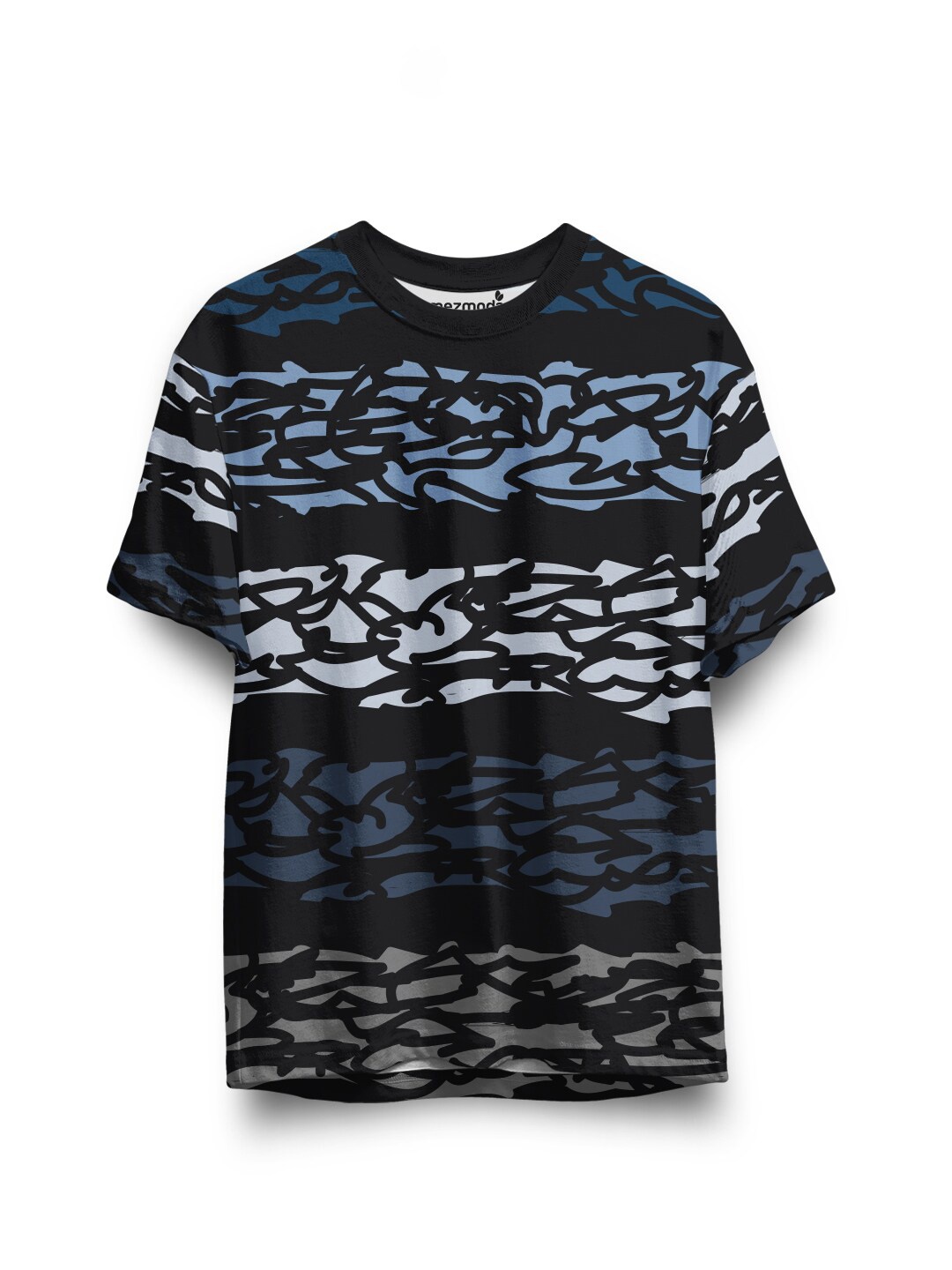 

mezmoda Boys Black & Blue Printed T-shirt