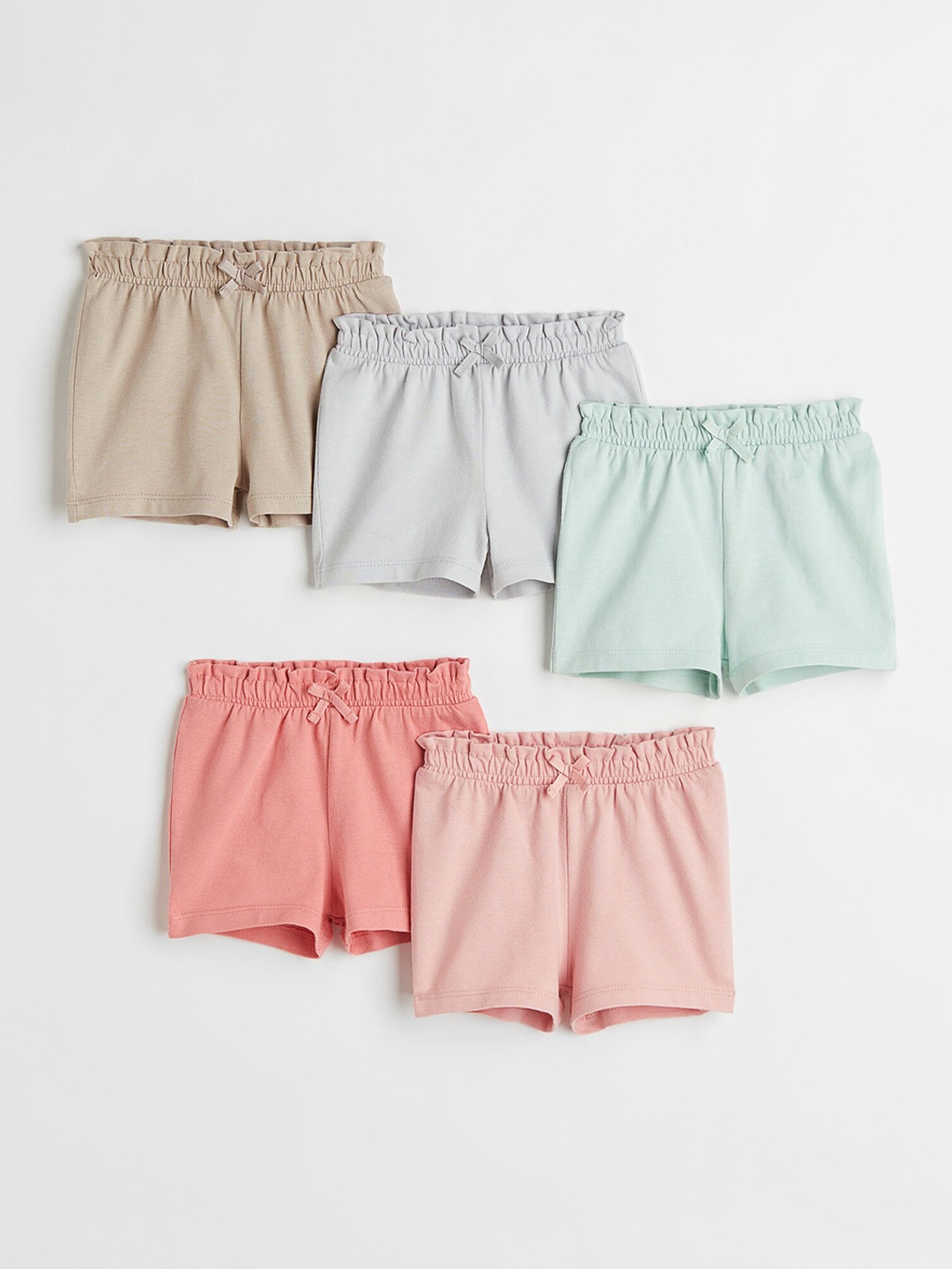 

H&M Boys Beige & Green 5-Pack Cotton Shorts