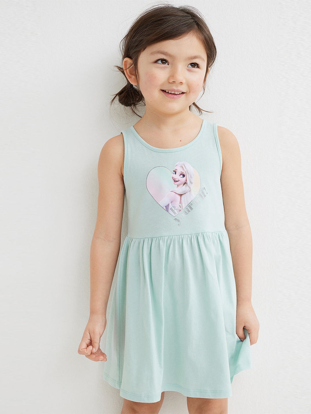 

H&M Girls Mint Green & Lavender 2-Pack Printed Cotton Dresses