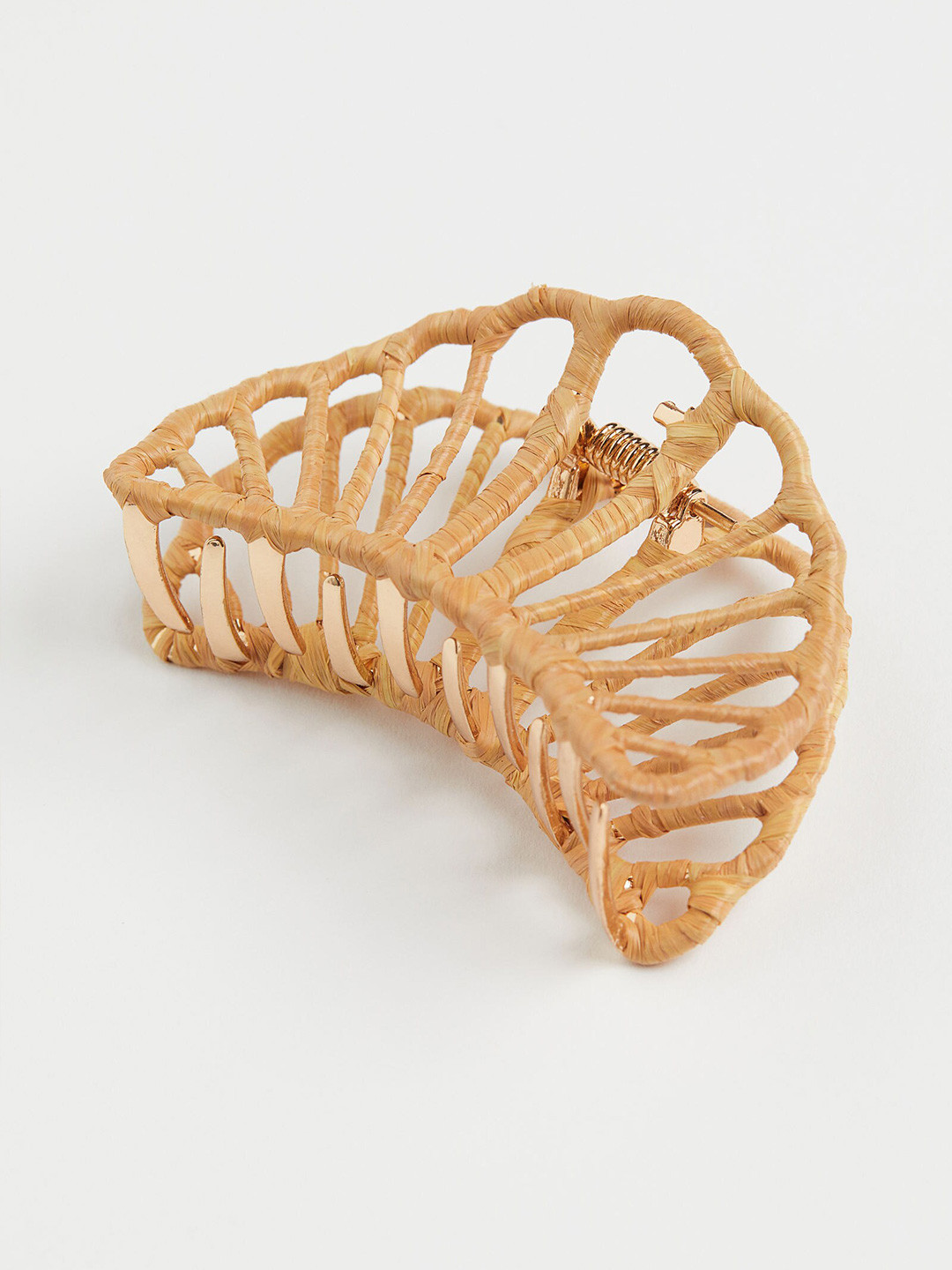 

H&M Beige Large Straw Hair Claw