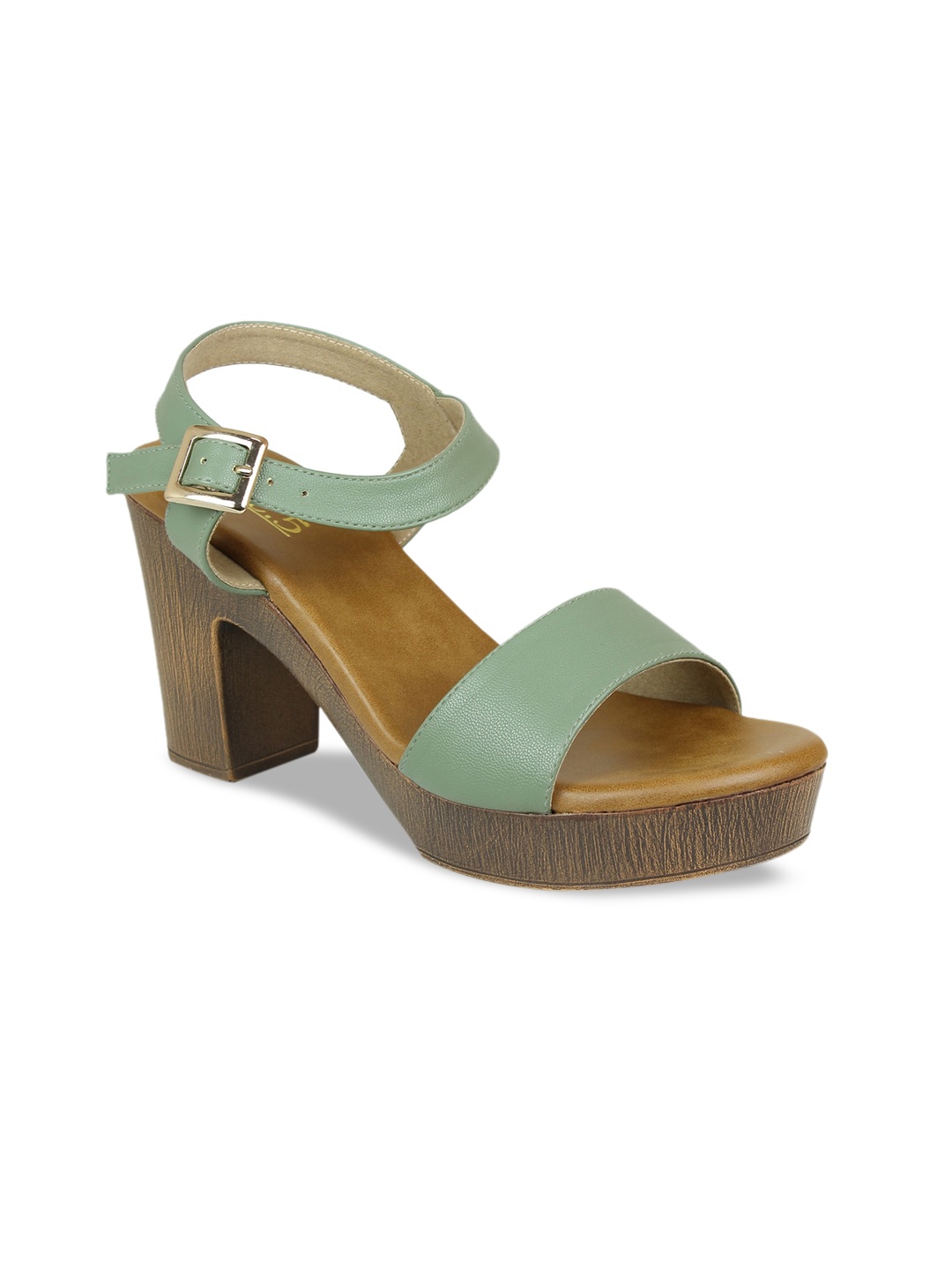 

Inc 5 Green Platform Sandals