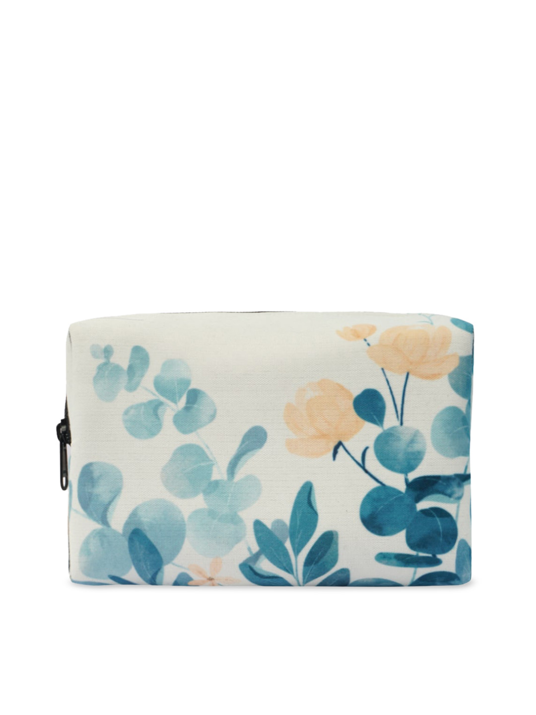 

Crazy Corner White & Blue Printed Travel Pouch
