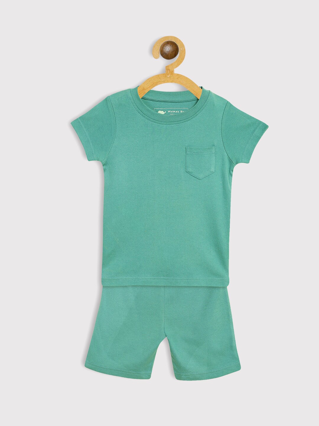 

Mamas Boo Kids Green Organic Cotton Half Sleeve Sustainable T-shirt & Shorts Sets